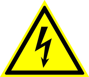 W08 внимание! опасность поражения электрическим током  (пленка, сторона 300 мм) - Знаки безопасности - Предупреждающие знаки - Магазин Охраны Труда fullBUILD